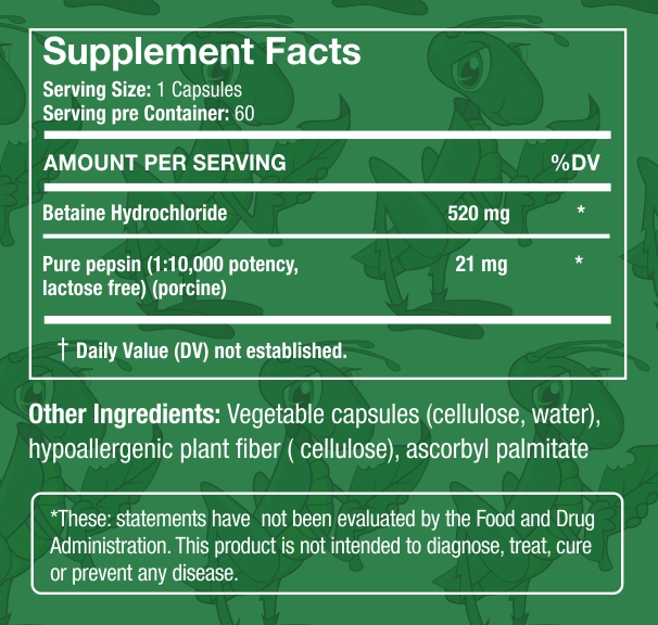 HCL Betaine + Pepsin - obrazek 3